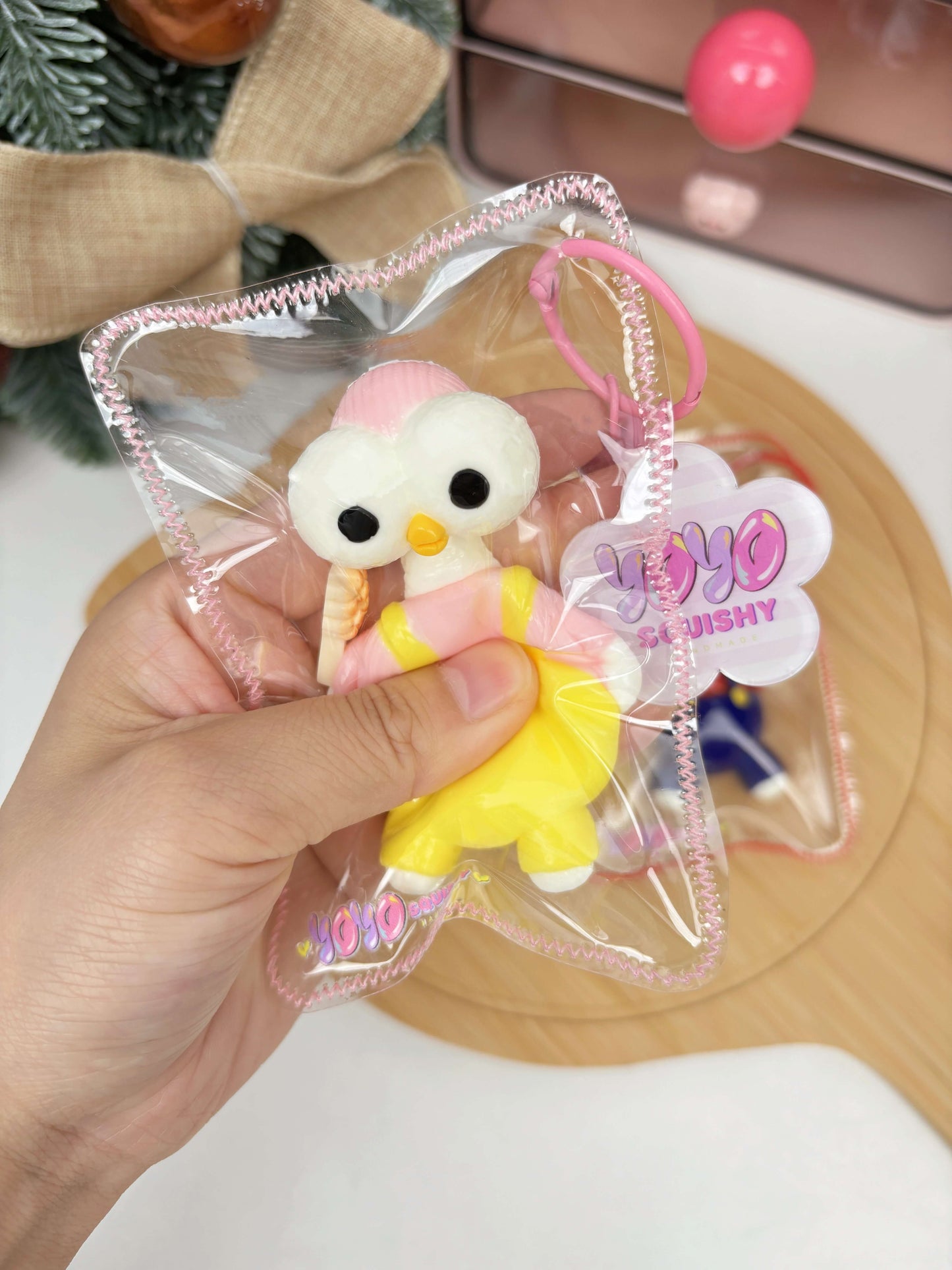 Overalls Duck Taba Squishy Toy