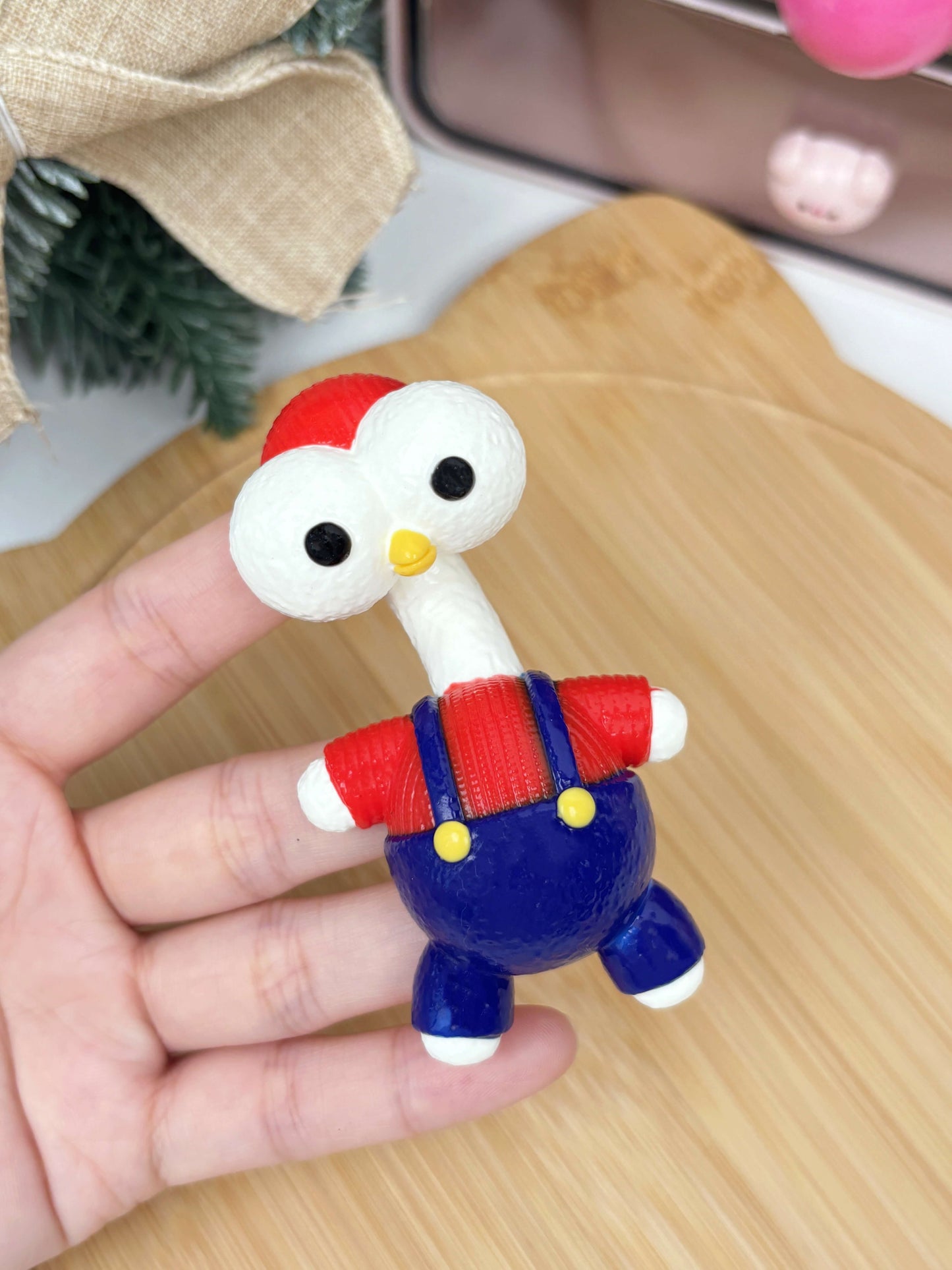 Overalls Duck Taba Squishy Toy
