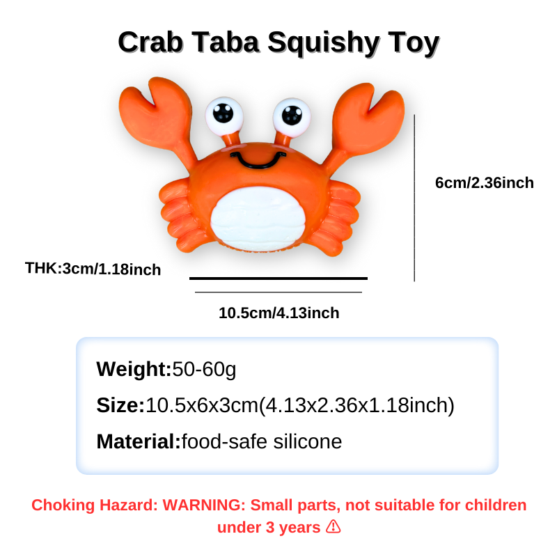 Crab Taba Squishy Toy