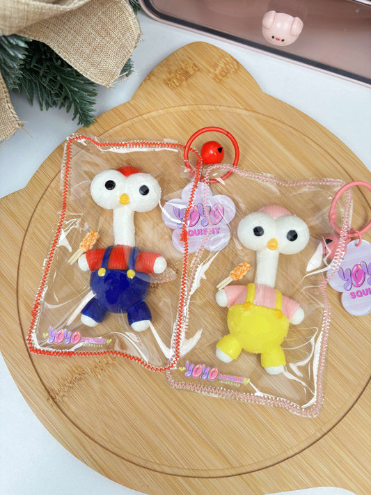Overalls Duck Taba Squishy Toy